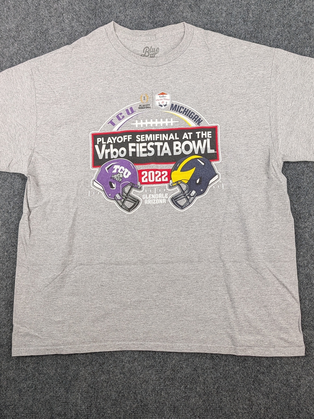 TCU vs Michigan 2022 Vrbo Fiesta Bowl Playoff Semifinal Shirt XL